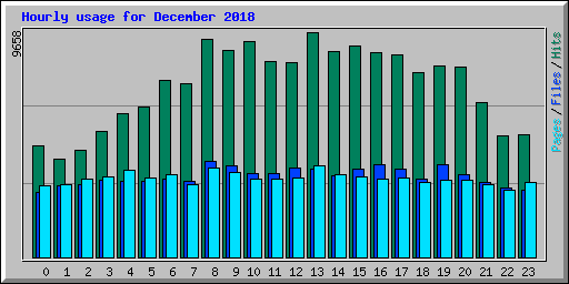 Hourly usage for December 2018