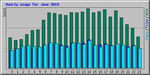 Hourly usage for June 2019