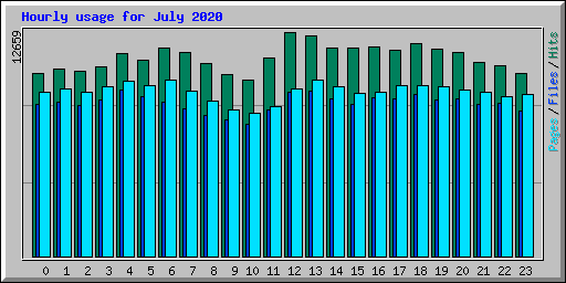 Hourly usage for July 2020