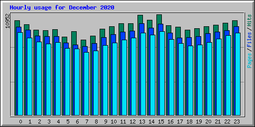 Hourly usage for December 2020