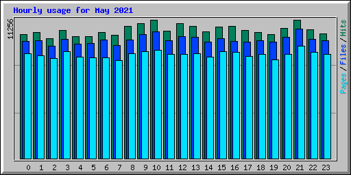 Hourly usage for May 2021