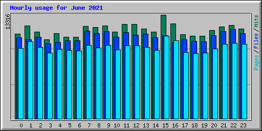 Hourly usage for June 2021